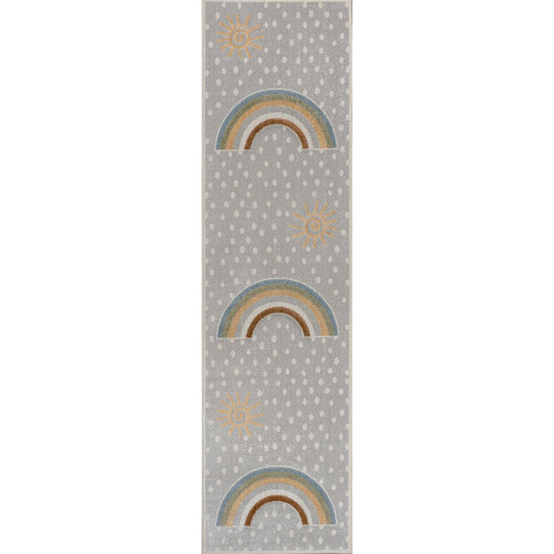 Minha Rainbow Dot Modern Machine-washable Area Rug