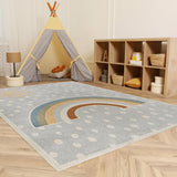 Minha Rainbow Dot Modern Machine-washable Area Rug