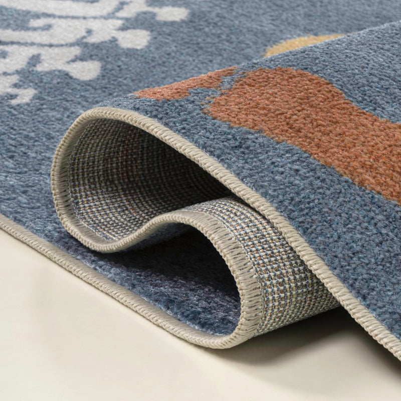 Kingdarr T-rex Modern Kids Machine-washable Area Rug
