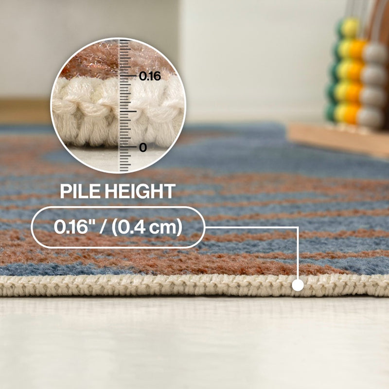 Kingdarr T-rex Modern Kids Machine-washable Area Rug