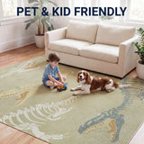 Kingdarr T-rex Modern Kids Machine-washable Area Rug
