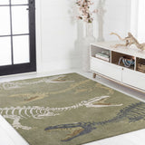 Kingdarr T-rex Modern Kids Machine-washable Area Rug