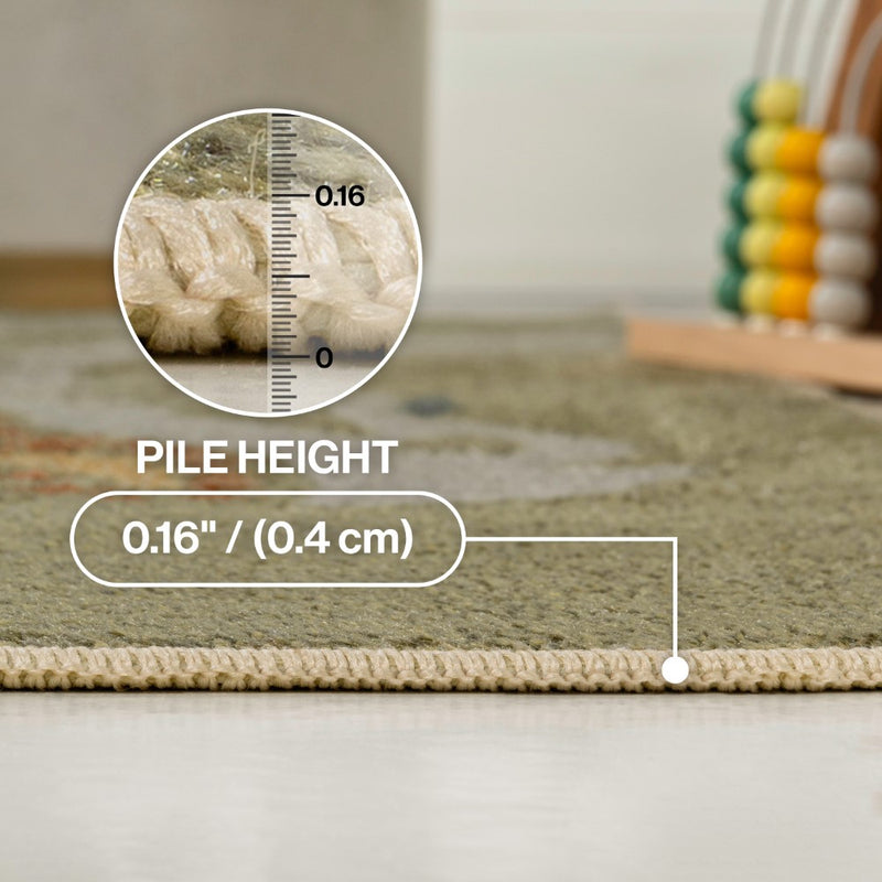 Kingdarr T-rex Modern Kids Machine-washable Area Rug