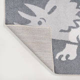 Trike Triceratops Modern Kids Machine-washable Area Rug