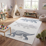 Trike Triceratops Modern Kids Machine-washable Area Rug