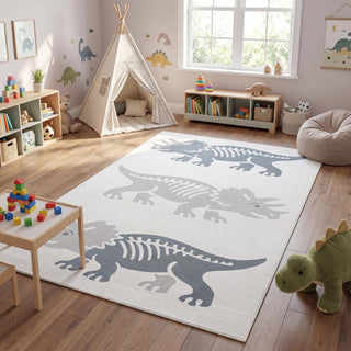 Trike Triceratops Modern Kids Machine-washable Area Rug