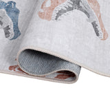Kingdarr T-rex Modern Kids Machine-washable Area Rug