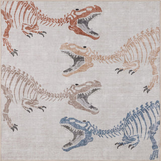 Kingdarr T-rex Modern Kids Machine-washable Area Rug