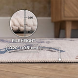 Kingdarr T-rex Modern Kids Machine-washable Area Rug