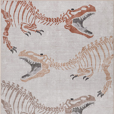 Kingdarr T-rex Modern Kids Machine-washable Area Rug
