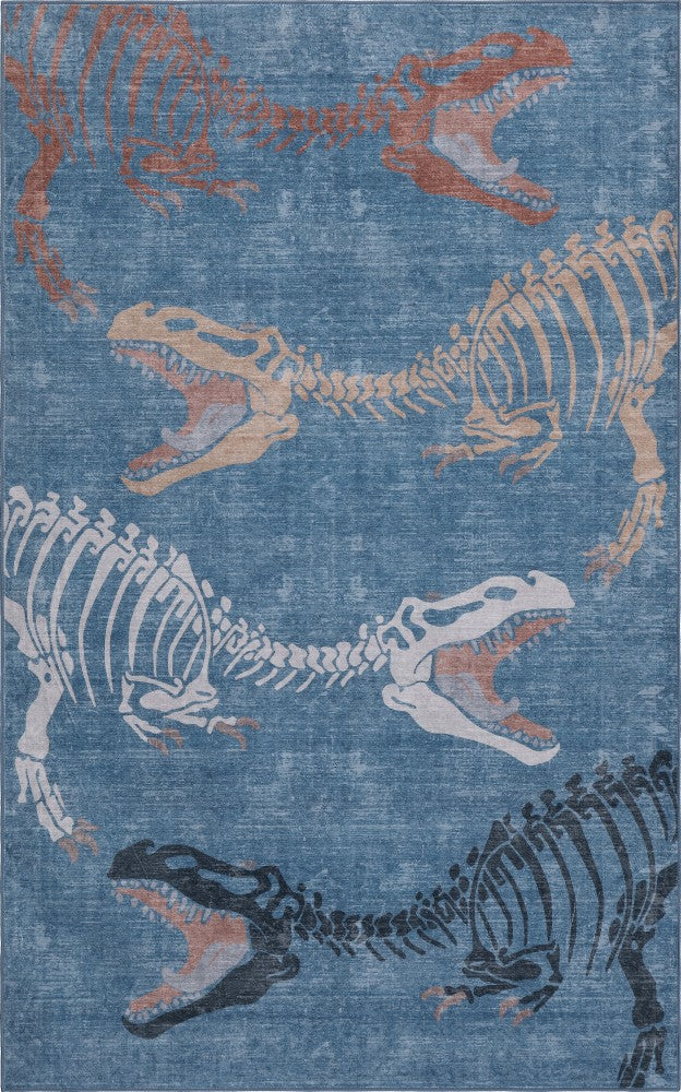 Kingdarr T-rex Modern Kids Machine-washable Area Rug