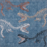 Kingdarr T-rex Modern Kids Machine-washable Area Rug