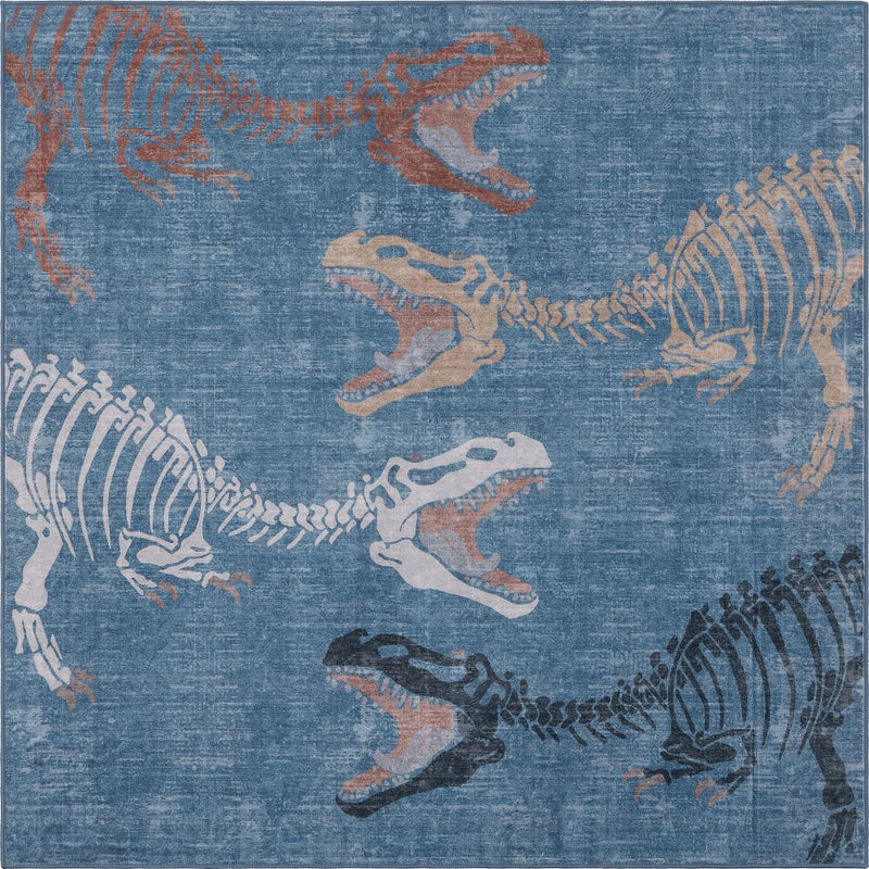 Kingdarr T-rex Modern Kids Machine-washable Area Rug