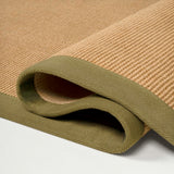 Camden Farmhouse Cottage Border Jute Area Rug