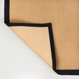 Camden Farmhouse Cottage Border Jute Area Rug