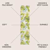 Monstera Tropical Leaves Area Rug