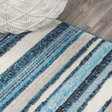 Magnolia Beach Strie' Striped Area Rug