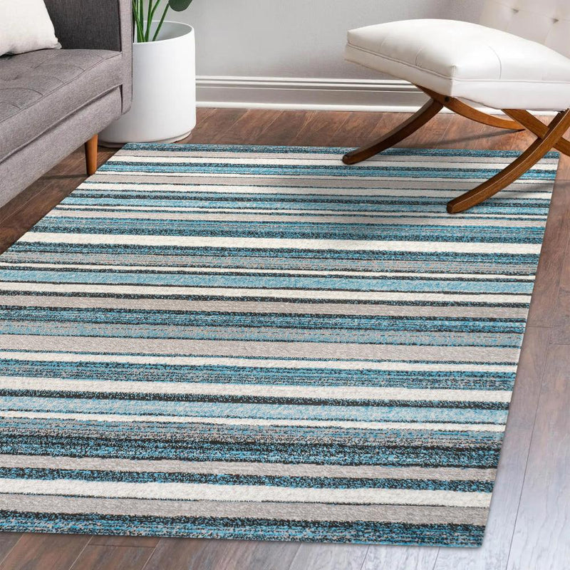 Magnolia Beach Strie' Striped Area Rug