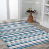 Magnolia Beach Strie' Striped Area Rug