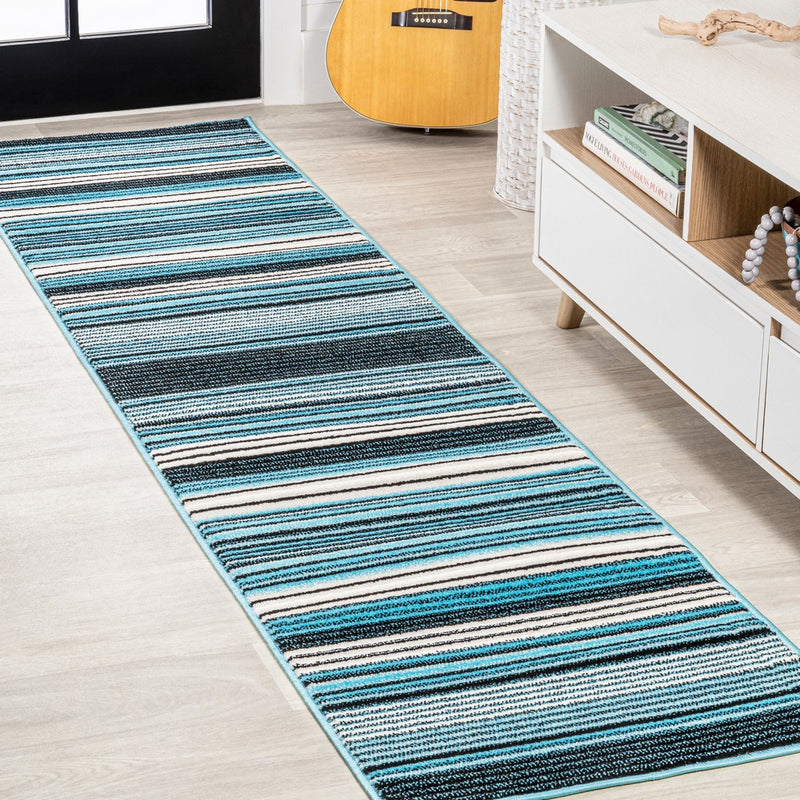 Duxbury Gradient Ticking Striped Area Rug
