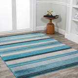Duxbury Gradient Ticking Striped Area Rug