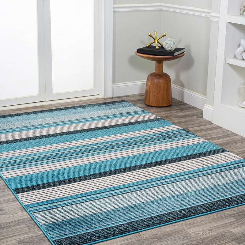 Duxbury Gradient Ticking Striped Area Rug