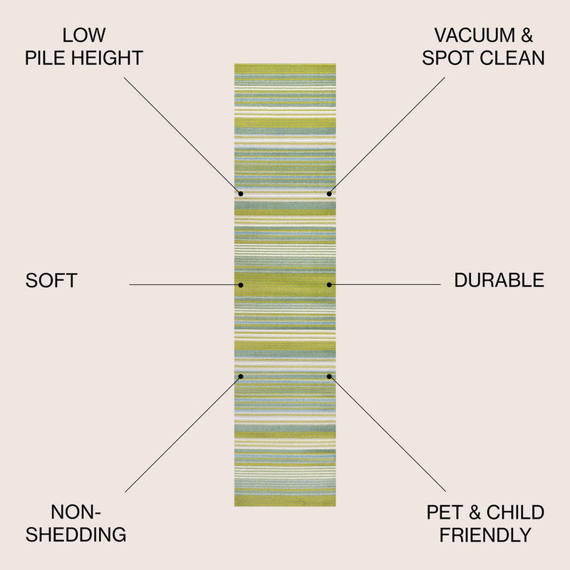 Duxbury Gradient Ticking Striped Area Rug