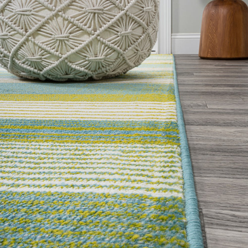 Duxbury Gradient Ticking Striped Area Rug