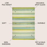 Duxbury Gradient Ticking Striped Area Rug