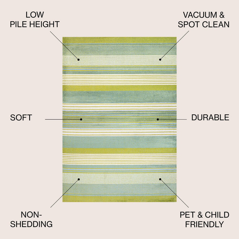 Duxbury Gradient Ticking Striped Area Rug