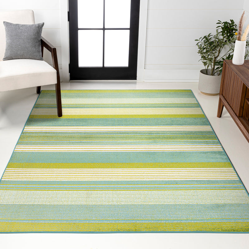 Duxbury Gradient Ticking Striped Area Rug