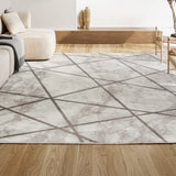 Patras Modern Geometric Marbled Area Rug