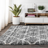 Susa Ogee Moroccan Trellis Shag Area Rug
