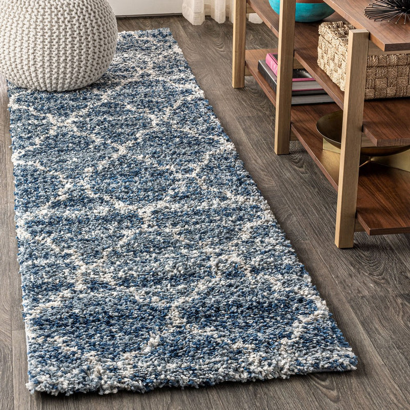 Susa Ogee Moroccan Trellis Shag Area Rug