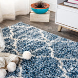 Susa Ogee Moroccan Trellis Shag Area Rug