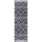 Mercer Shag Plush Tassel Moroccan Tribal Geometric Trellis Area Rug