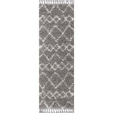Mercer Shag Plush Tassel Moroccan Tribal Geometric Trellis Area Rug