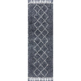 Beautiful mercer Shag Plush Tassel Moroccan Tribal Geometric Trellis Area Rug