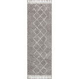 Beautiful mercer Shag Plush Tassel Moroccan Tribal Geometric Trellis Area Rug