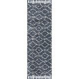 Mercer Shag Plush Tassel Moroccan Diamond Area Rug
