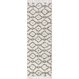 Mercer Shag Plush Tassel Moroccan Diamond Area Rug