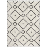 Mercer Shag Plush Tassel Moroccan Diamond Area Rug