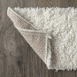 Mercer Shag Plush Area Rug White / Runner / 2'3" X 8' – BACK