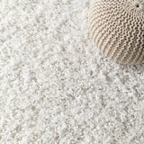 Mercer Shag Plush Area Rug White / Runner / 2'3" X 8' – DETAIL