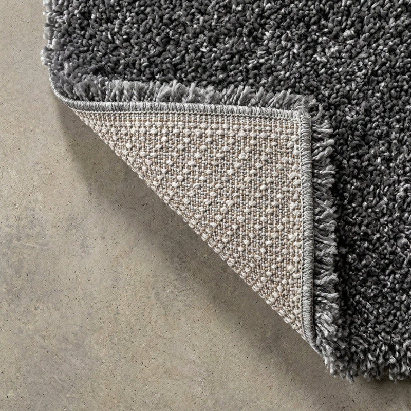 Mercer Shag Plush Area Rug Charcoal / Runner / 2'3" X 8' – BACK