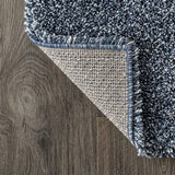 Mercer Shag Plush Area Rug Denim Blue / Runner / 2'3" X 8' – BACK