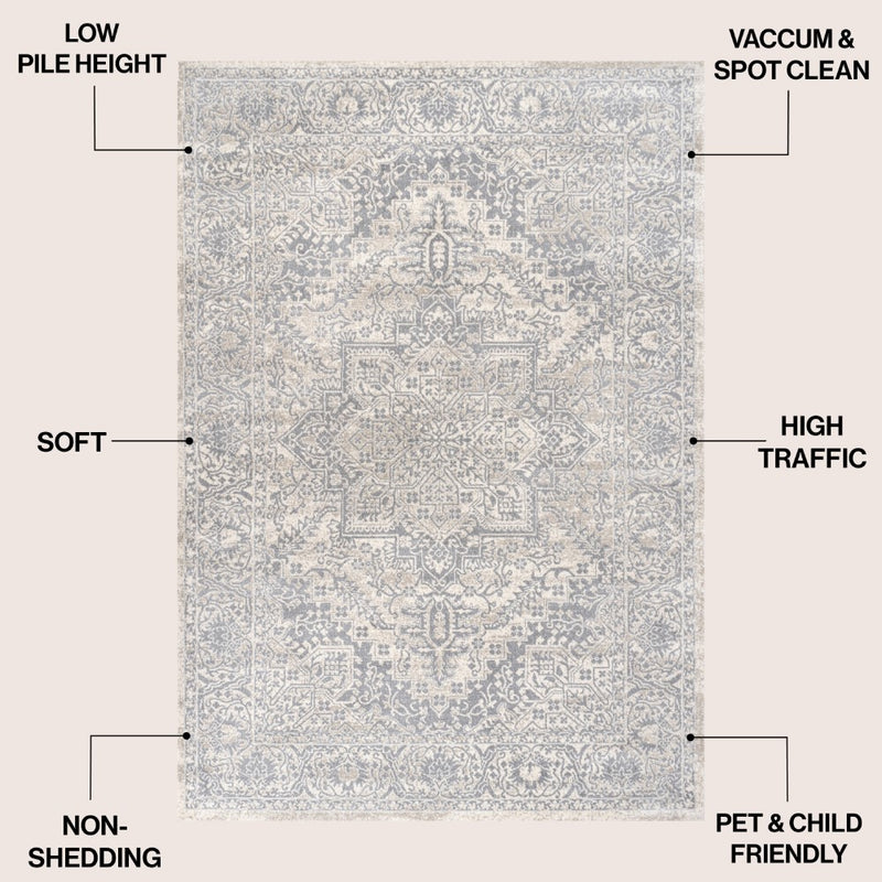 Modern Persian Vintage Medallion Area Rug