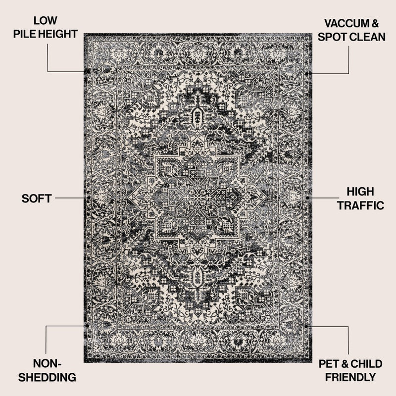 Modern Persian Vintage Medallion Area Rug