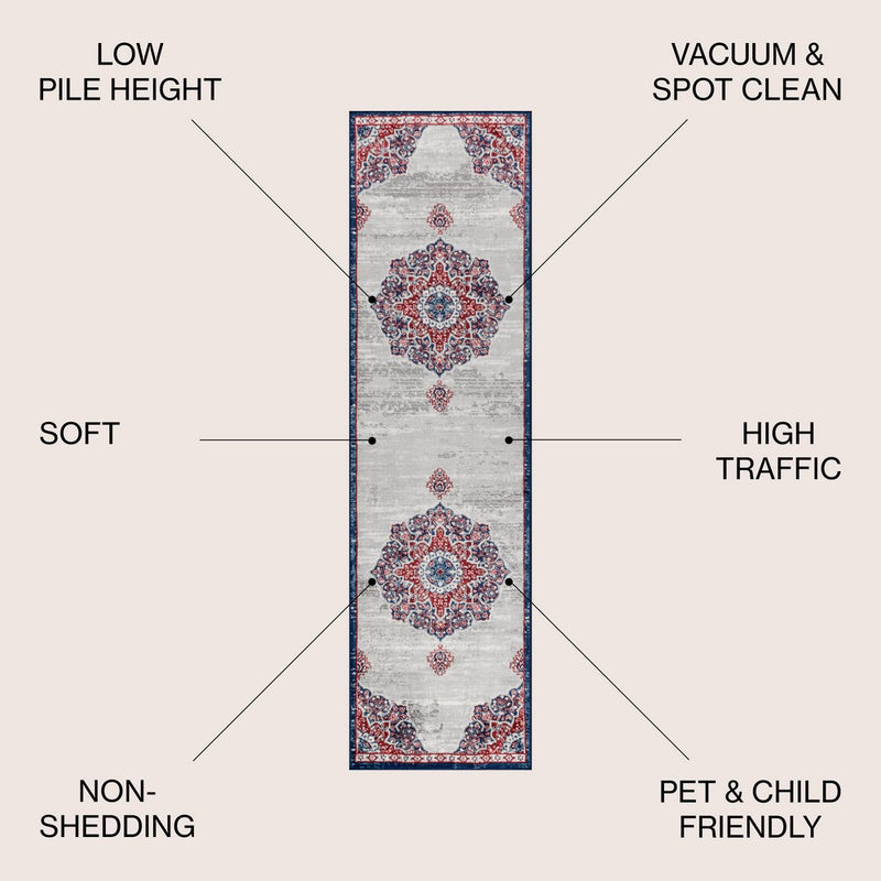 Modern Persian Vintage Moroccan Medallion Area Rug