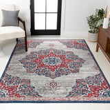 Modern Persian Vintage Moroccan Medallion Area Rug